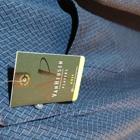 🌸Host Pick🌸💚 NWT Van Heusen Mens Blue 2X Players Golf shirt - Picture 4 of 8